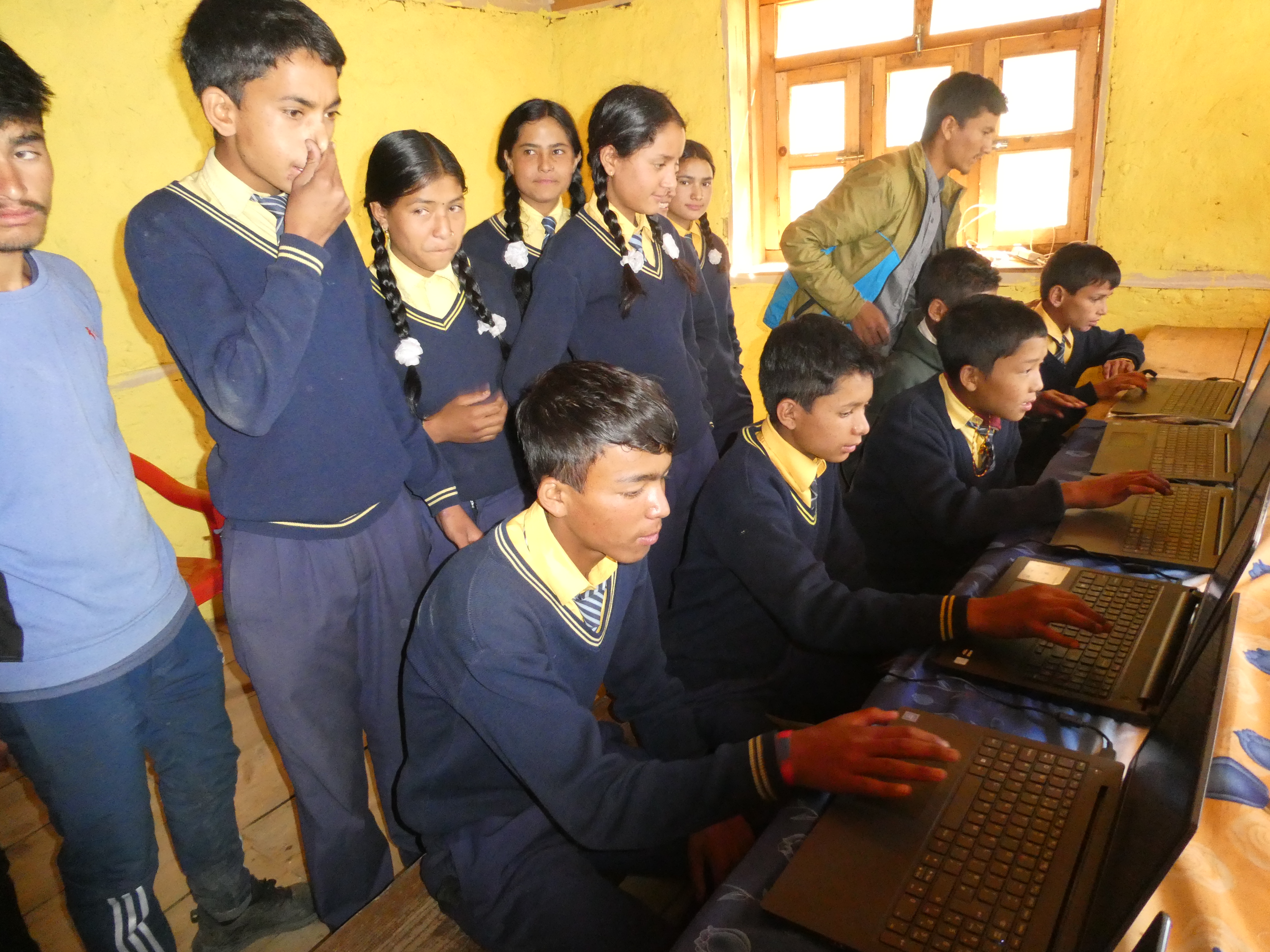 Nepal Schulgebäude im Bau